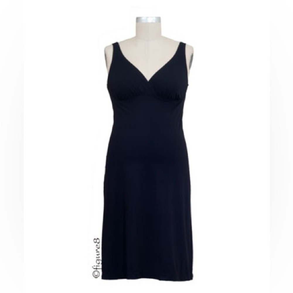 Bella Materna Maternity and Nursing Black Slip Dress
